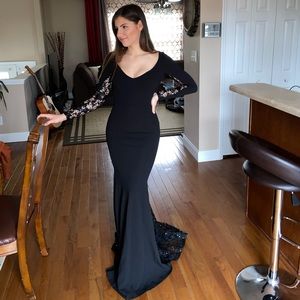 Black formal maxi dress